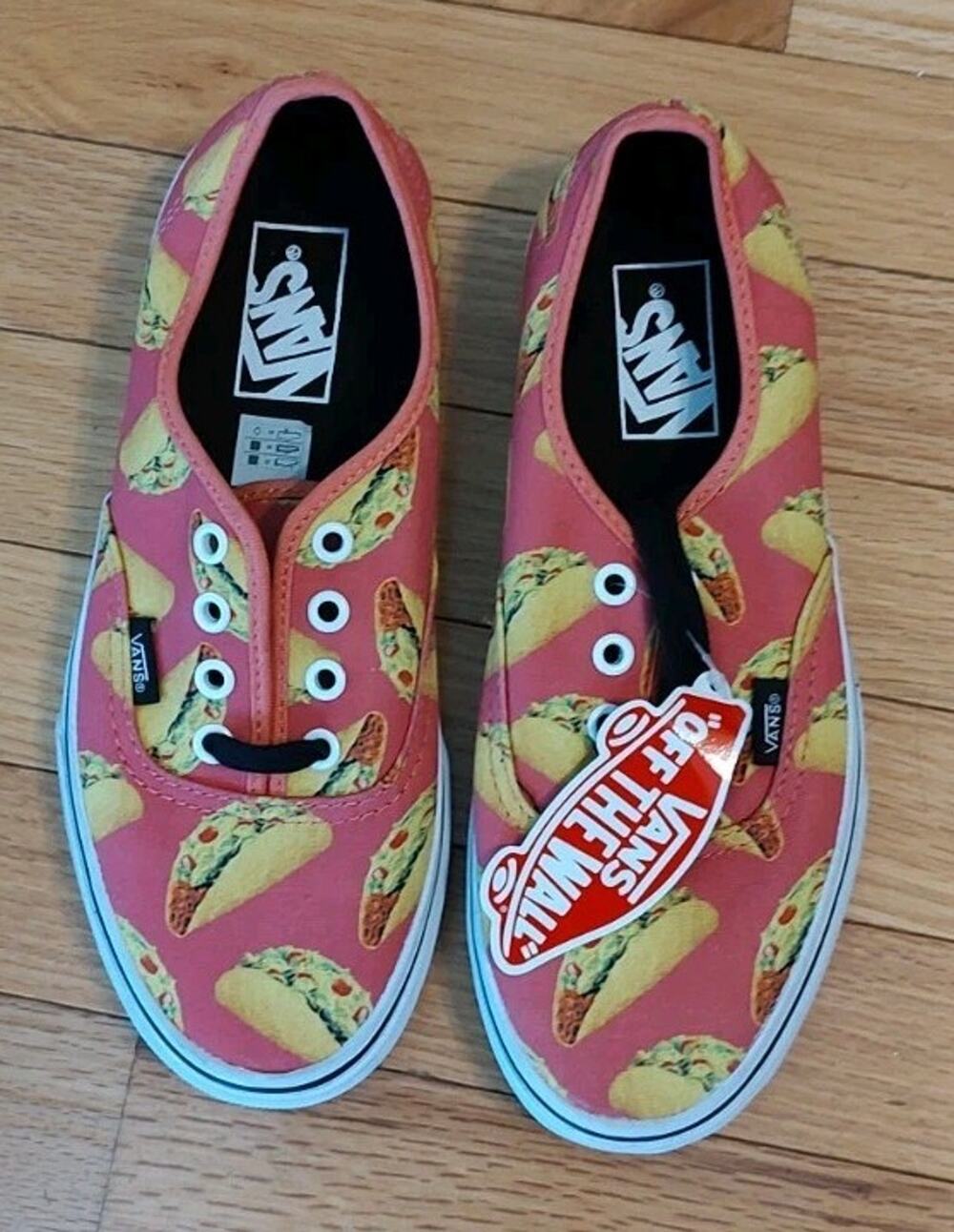 Vans Mens 5.5/Womens 7 Authentic Late Night Coral/Tacos Canvas Sneaker - NEW